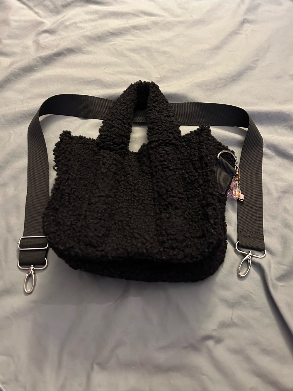 art class Black Sherpa Tote with Removable Strap